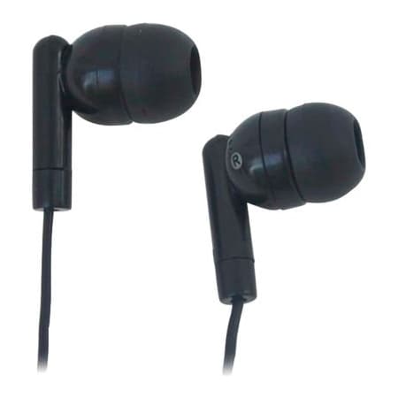 Hamiltonbuhl HamiltonBuhl Silicone Ear Bud Headphones, Black HA-EBS